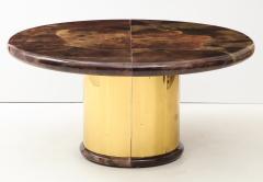 Karl Springer 1980s Lacquered Goatskin Dining Table Attributed to Karl Springer - 1663857