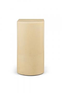 Karl Springer 3 Mid Century Continental Karl Springer GoatSkin Pedestal End Table - 4274398