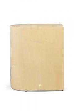 Karl Springer 3 Mid Century Continental Karl Springer GoatSkin Pedestal End Table - 4274399
