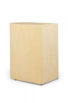 Karl Springer 3 Mid Century Continental Karl Springer GoatSkin Pedestal End Table - 4274400