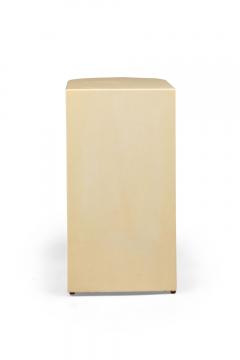 Karl Springer 3 Mid Century Continental Karl Springer GoatSkin Pedestal End Table - 4274401