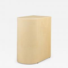 Karl Springer 3 Mid Century Continental Karl Springer GoatSkin Pedestal End Table - 4298137