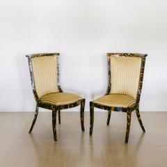 Karl Springer A Set of Eight Tessellated Horn Chairs in the Manner of Karl Springer 1970s - 3109345