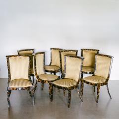 Karl Springer A Set of Eight Tessellated Horn Chairs in the Manner of Karl Springer 1970s - 3109349