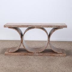 Karl Springer A cerused oak console table in the manner of Karl Springer  - 4227728