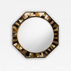 Karl Springer A contemporary eight sided horn mirror in the manner of Karl Springer - 2108855