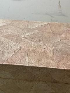 Karl Springer ART DECO REVIVAL SHAGREEN BOX ON BRASS STAND - 3331543