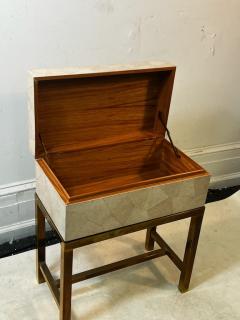 Karl Springer ART DECO REVIVAL SHAGREEN BOX ON BRASS STAND - 3331544