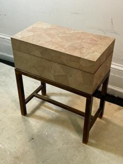 Karl Springer ART DECO REVIVAL SHAGREEN BOX ON BRASS STAND - 3331548