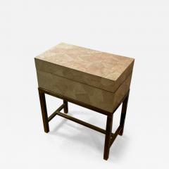 Karl Springer ART DECO REVIVAL SHAGREEN BOX ON BRASS STAND - 3341501