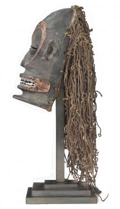 Karl Springer African Ekoi Mast on a Custom Bronze Mount by Karl Springer - 201424