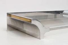 Karl Springer Aluminium and Lucite Wall Mounted Console Signed by Karl Springer 1970s - 1798501