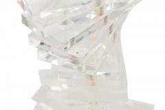 Karl Springer American Mid Century Lucite FLoor Lamp with Table - 4633577
