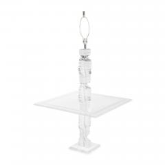 Karl Springer American Mid Century Lucite FLoor Lamp with Table - 4649697