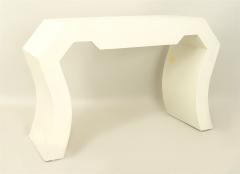 Karl Springer American Mid Century White Painted Console Table - 731399