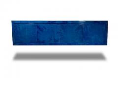 Karl Springer American Modern Lapis Goatskin Royal Palm 4 door Server Credenza Karl Springer - 4628408