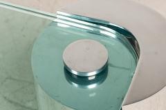 Karl Springer American Modern Polished Chrome and Glass Karl Springer Style Low Table - 4273028