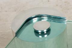 Karl Springer American Modern Polished Chrome and Glass Karl Springer Style Low Table - 4273029