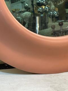 Karl Springer BEAUTIFUL MODERN LACQUERED ROUND CORAL MIRROR - 2267644