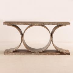 Karl Springer Cerused oak console in the manner of Karl Springer Contemporary  - 3921995