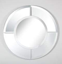 Karl Springer Custom Large Round Beveled Mirror in the Manner of Karl Springer - 2126849