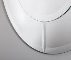 Karl Springer Custom Large Round Beveled Mirror in the Manner of Karl Springer - 2126855
