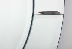 Karl Springer Custom Large Round Beveled Mirror in the Manner of Karl Springer - 3166586