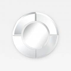 Karl Springer Custom Large Round Beveled Mirror in the Manner of Karl Springer - 3170752