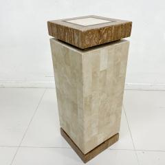 Karl Springer Custom Tessellated Two tone Stone Brass Side TABLE Philippines 1980s - 2301135