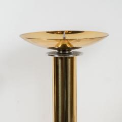Karl Springer Documented Karl Springer Set of Three Midcentury Brass and Chrome Candlesticks - 1560736