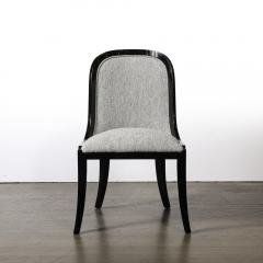 Karl Springer Documented Regina Side Chair in Black Lacquer by Karl Springer - 4265778