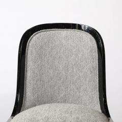 Karl Springer Documented Regina Side Chair in Black Lacquer by Karl Springer - 4265779