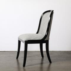 Karl Springer Documented Regina Side Chair in Black Lacquer by Karl Springer - 4265782