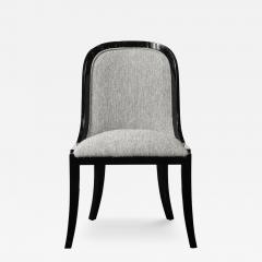 Karl Springer Documented Regina Side Chair in Black Lacquer by Karl Springer - 4267173