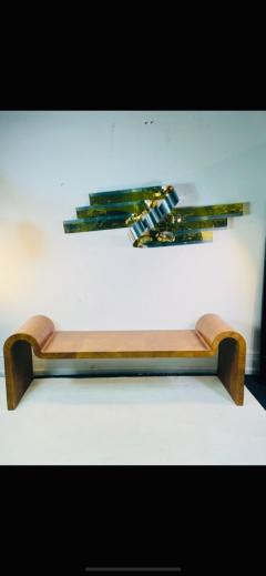 Karl Springer EXCEPTIONAL AND RARE SIGNED KARL SPRINGER LEATHER BENCH - 1910303