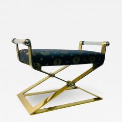 Karl Springer EXCEPTIONAL MODERN PAIR OF BRASS AND LUCITE BENCHES - 2053687