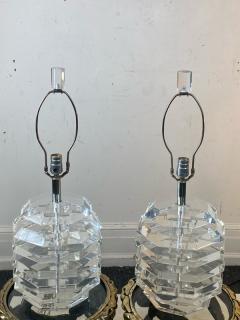 Karl Springer EXCEPTIONAL MODERNIST LUCITE BEEHIVE DESIGN LAMPS - 2142441