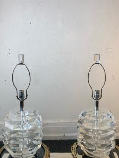 Karl Springer EXCEPTIONAL MODERNIST LUCITE BEEHIVE DESIGN LAMPS - 2142447