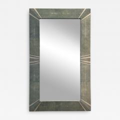 Karl Springer EXEPTIONAL SHAGREEN AND TESSELATED STONE ART DECO REVIVAL MIRROR - 3323439