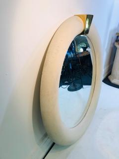 Karl Springer Exceptional Mirror in Faux Stone Lacquer Manner of Karl Springer - 956039