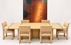 Karl Springer Goatskin Bullnose Dining Table with Chrome 1970 - 4807413