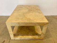 Karl Springer Karl Spinger 1970s Parchment Coffee Table Signed - 1511429