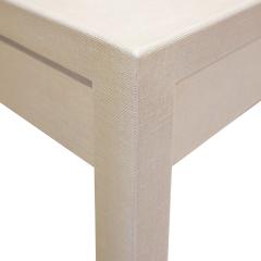 Karl Springer Karl Springer 2 Tier Side Table in Lacquered Linen 2002 Signed  - 3052960