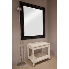 Karl Springer Karl Springer 2 Tier Side Table in Lacquered Linen 2002 Signed  - 3052961