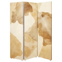 Karl Springer Karl Springer 3 Panel Screen in Lacquered Goatskin 1970s - 2304807