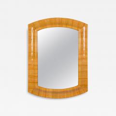 Karl Springer Karl Springer American Mid Century Light Brown Snakeskin Frame Wall Mirror - 4307244