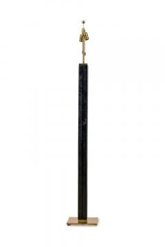 Karl Springer Karl Springer American Mid Century Ostrich Wrapped Column Floor Lamp - 4273796