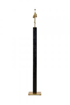 Karl Springer Karl Springer American Mid Century Ostrich Wrapped Column Floor Lamp - 4273798