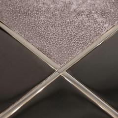 Karl Springer Karl Springer Art Moderne Game Table in Gunmetal with Shagreen Top 1970s - 3373600