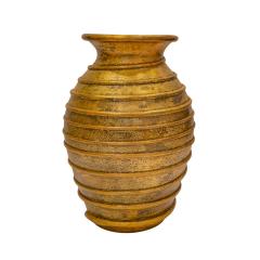 Karl Springer Karl Springer Artisan Hand Blown Glass Vase with Antiqued Gold Leaf 1980s - 3171182